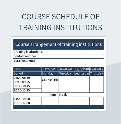 Course Schedules .